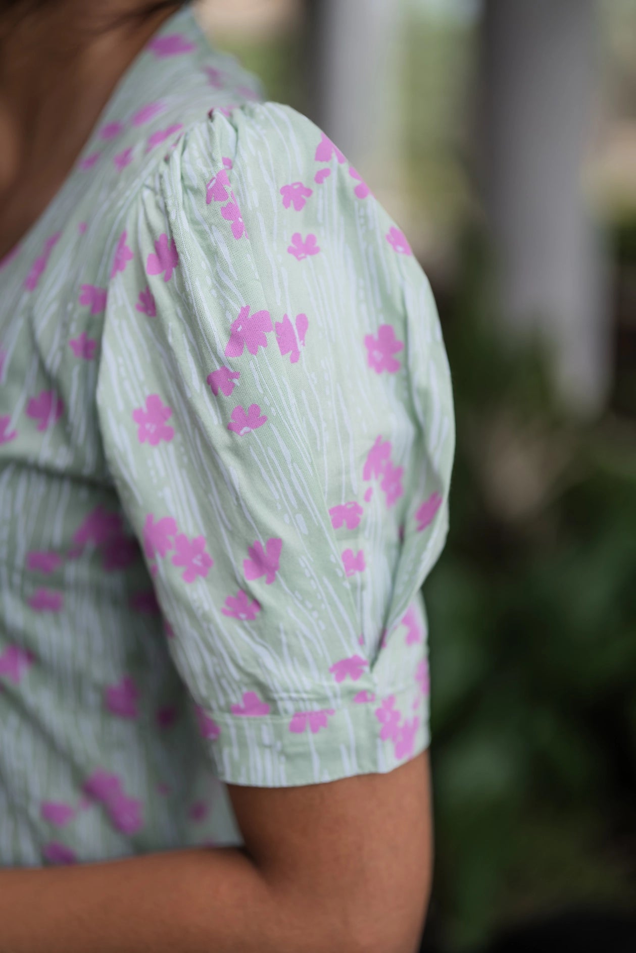 Green Springtime Viscose Printed Kurta