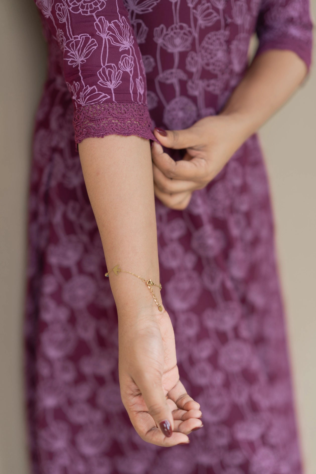 Plum Dalia Viscose Printed A-line Dress