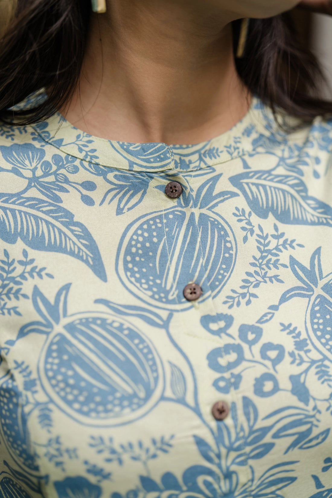 Pastel Green Timeless Pomo Viscose Printed A-line Dress