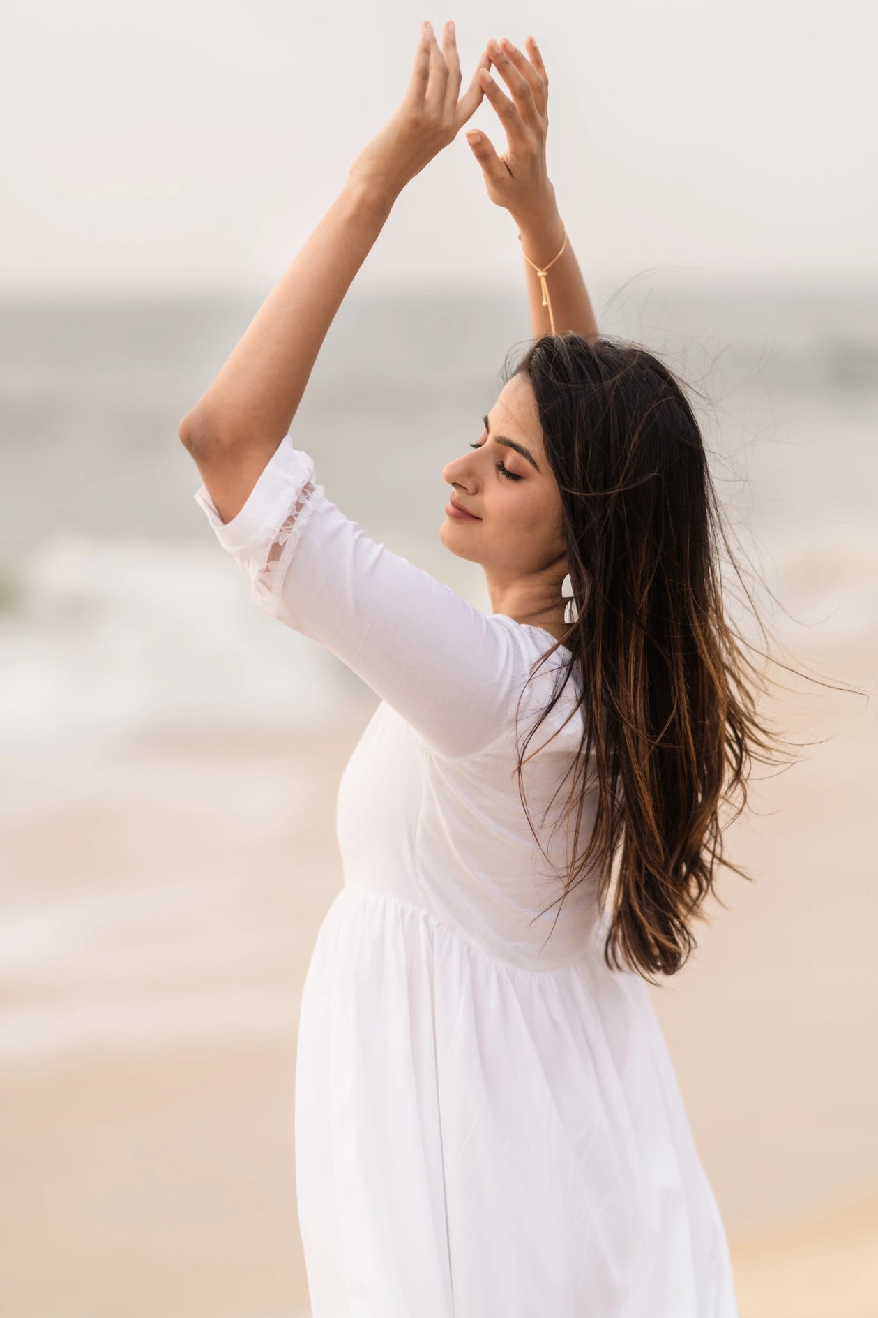 Love In White Lace Viscose Dress