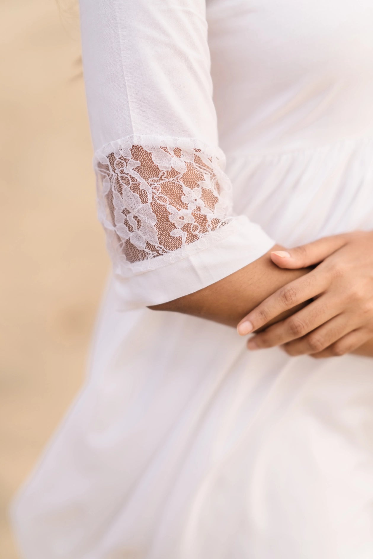 Love In White Lace Viscose Dress