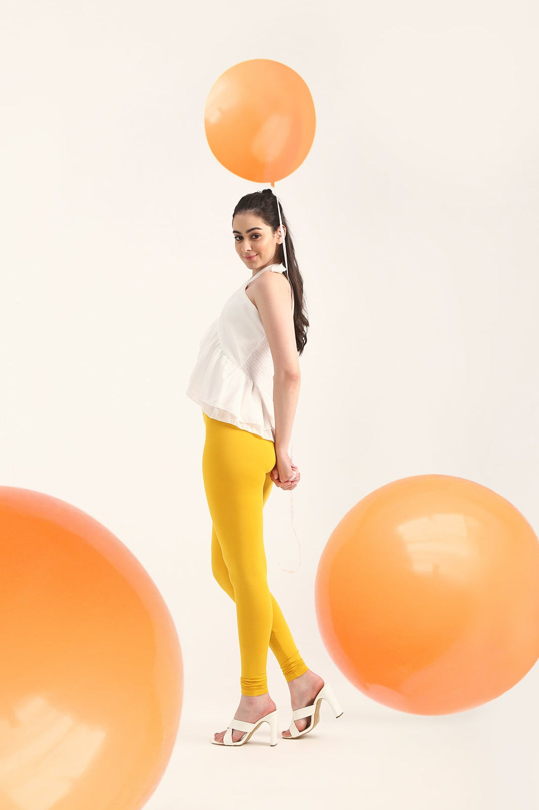 Gold yellow churidar