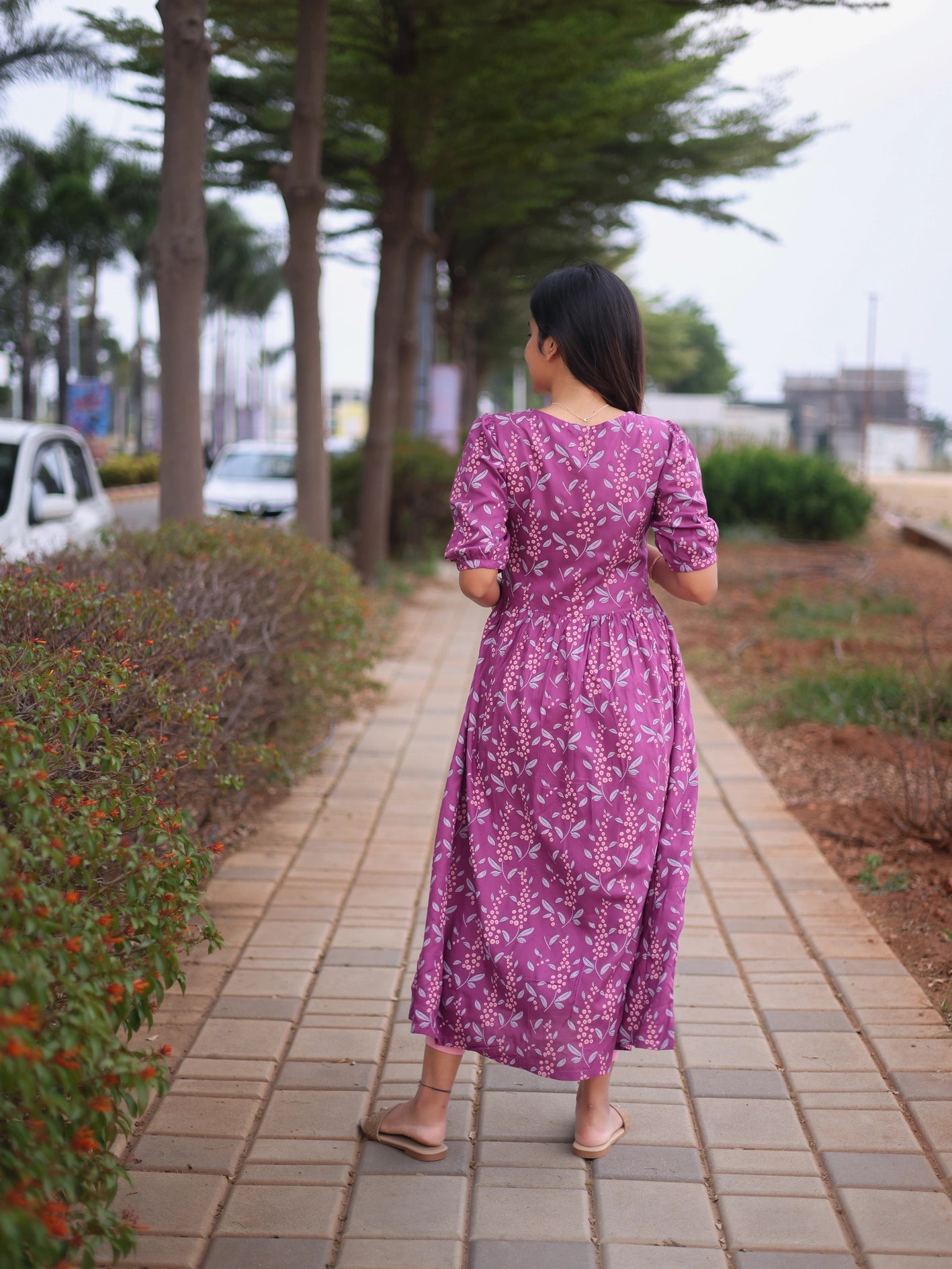 Bloom Theory Violet Printed Feeding and Maternity Wear