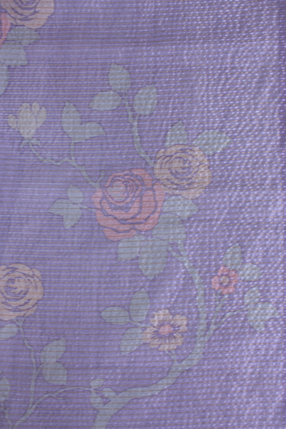 Lavender Garden Floral Hand Embroidery Unstitched Crush Link Daman Applique Fabric