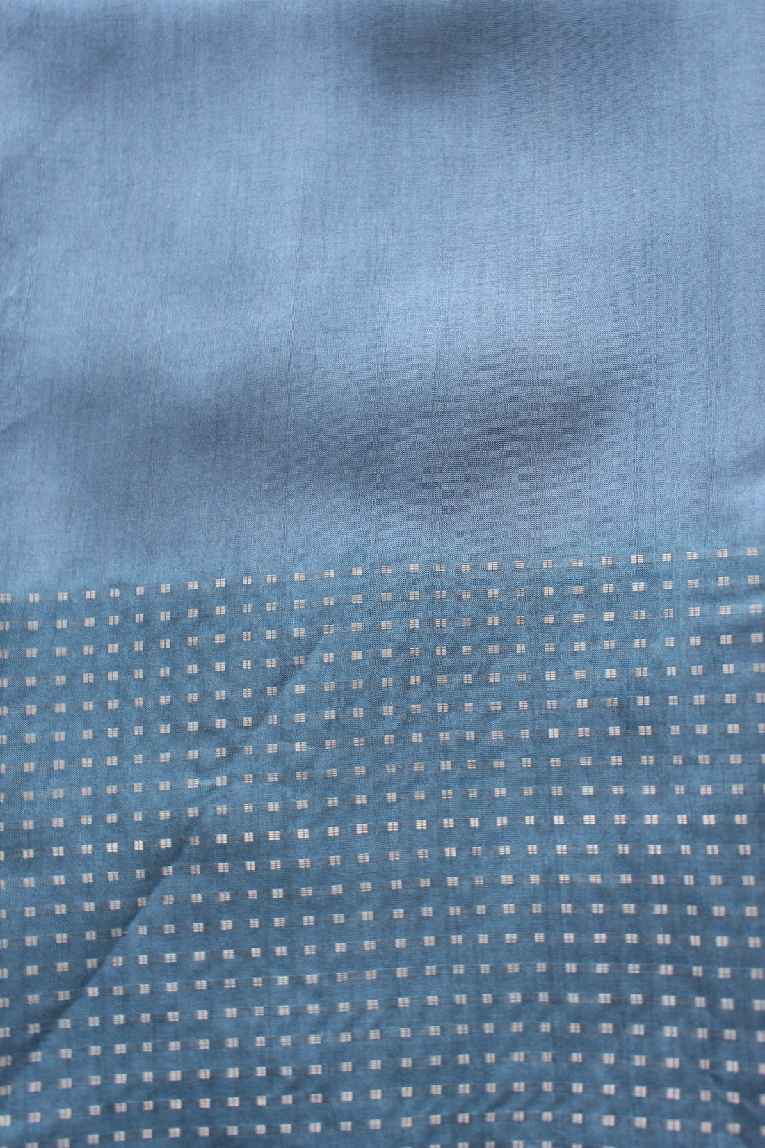 Teal Tussar Sequence Daman Floral Motif Unstitched Fabric