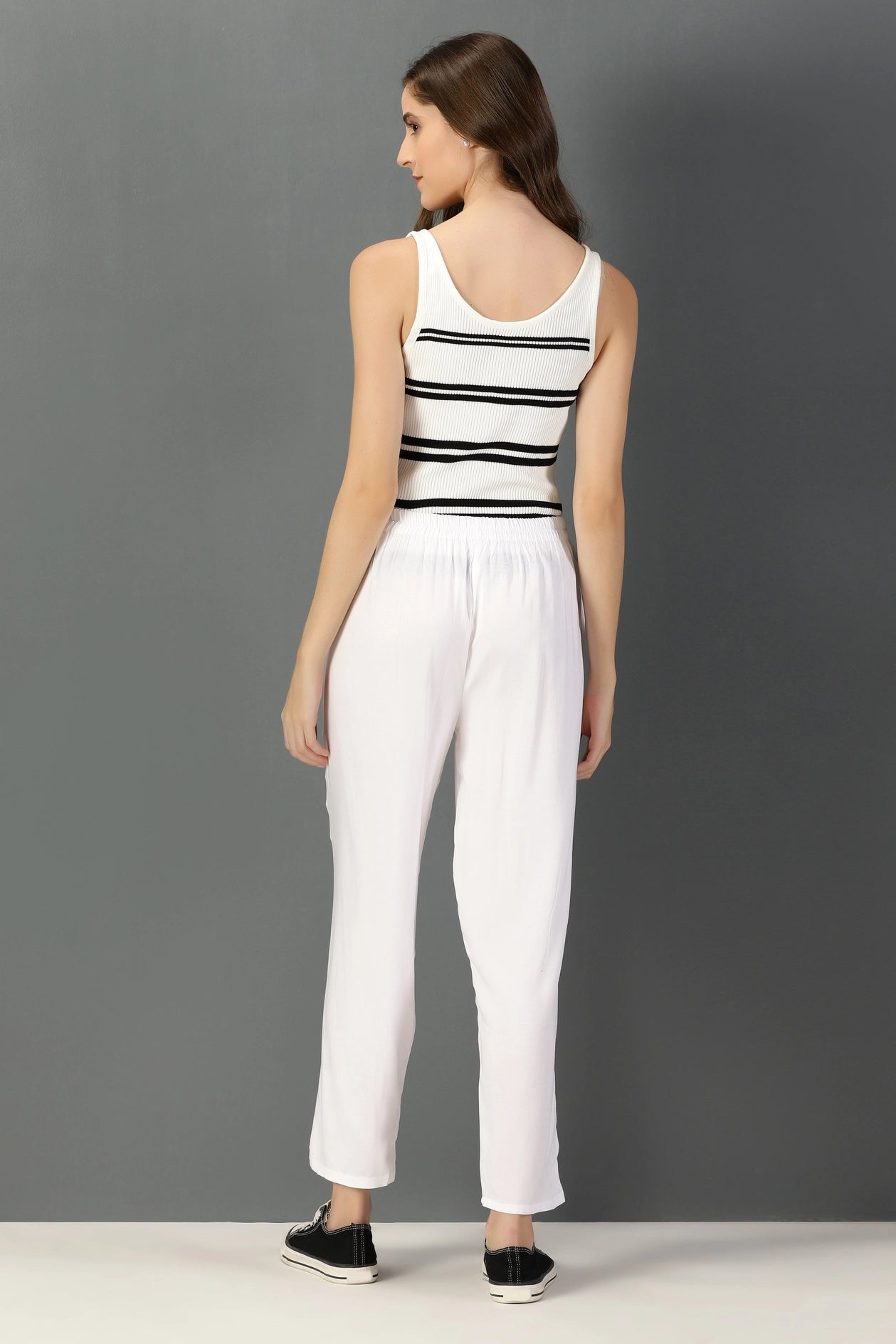 White Straight Pant