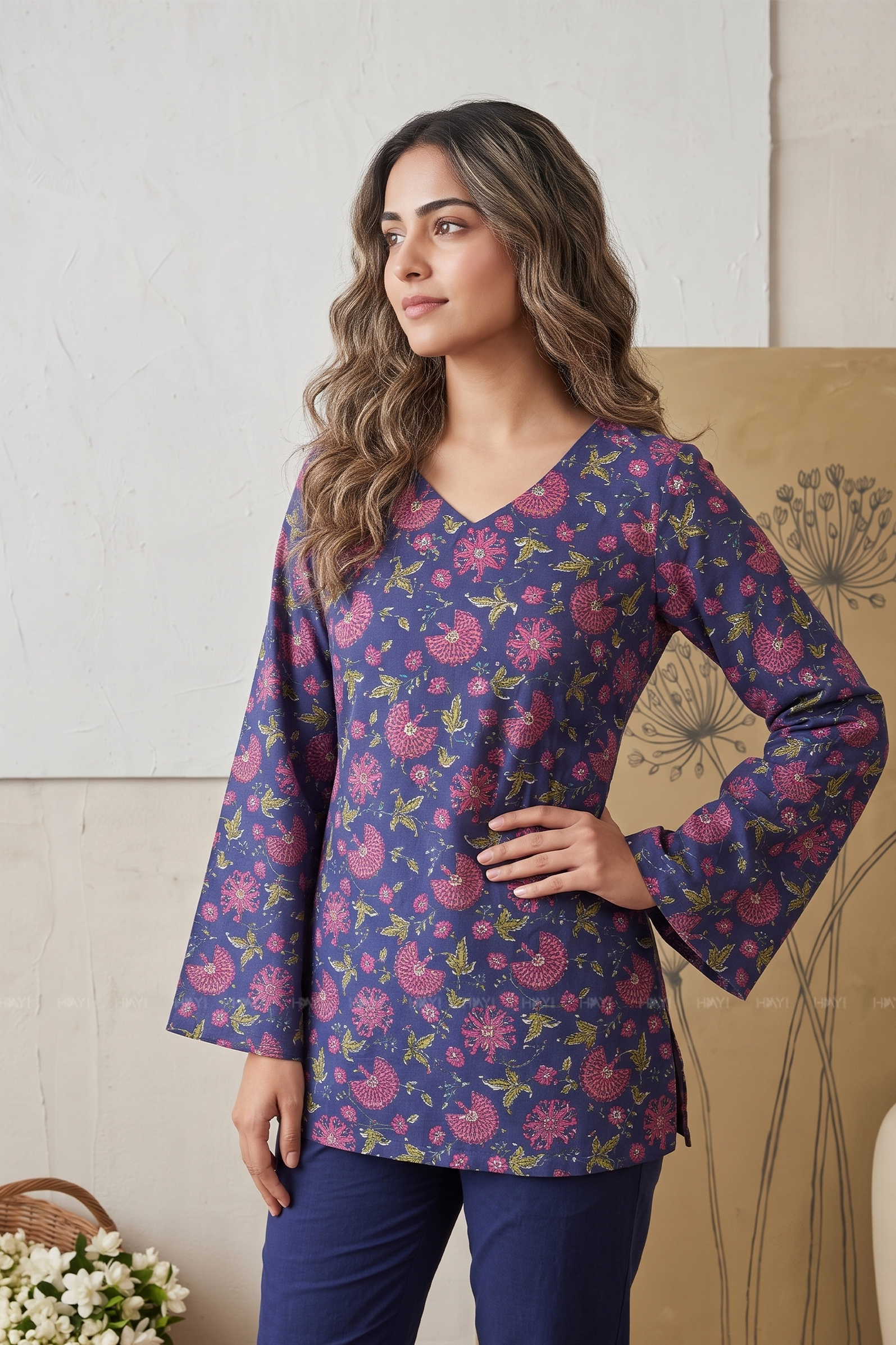 Mulberry Muse Printed Short Kurta