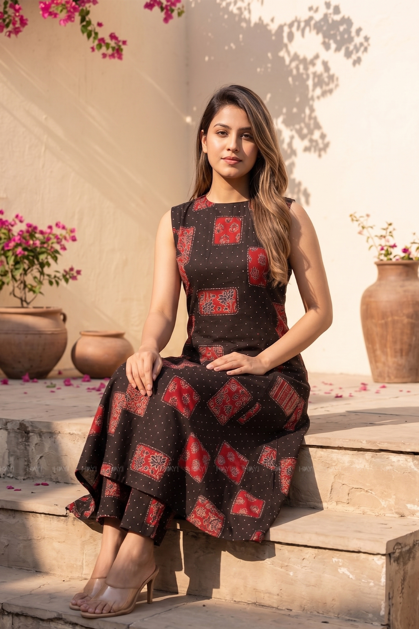 Rust Tapestry Black Printed Co-ord Set