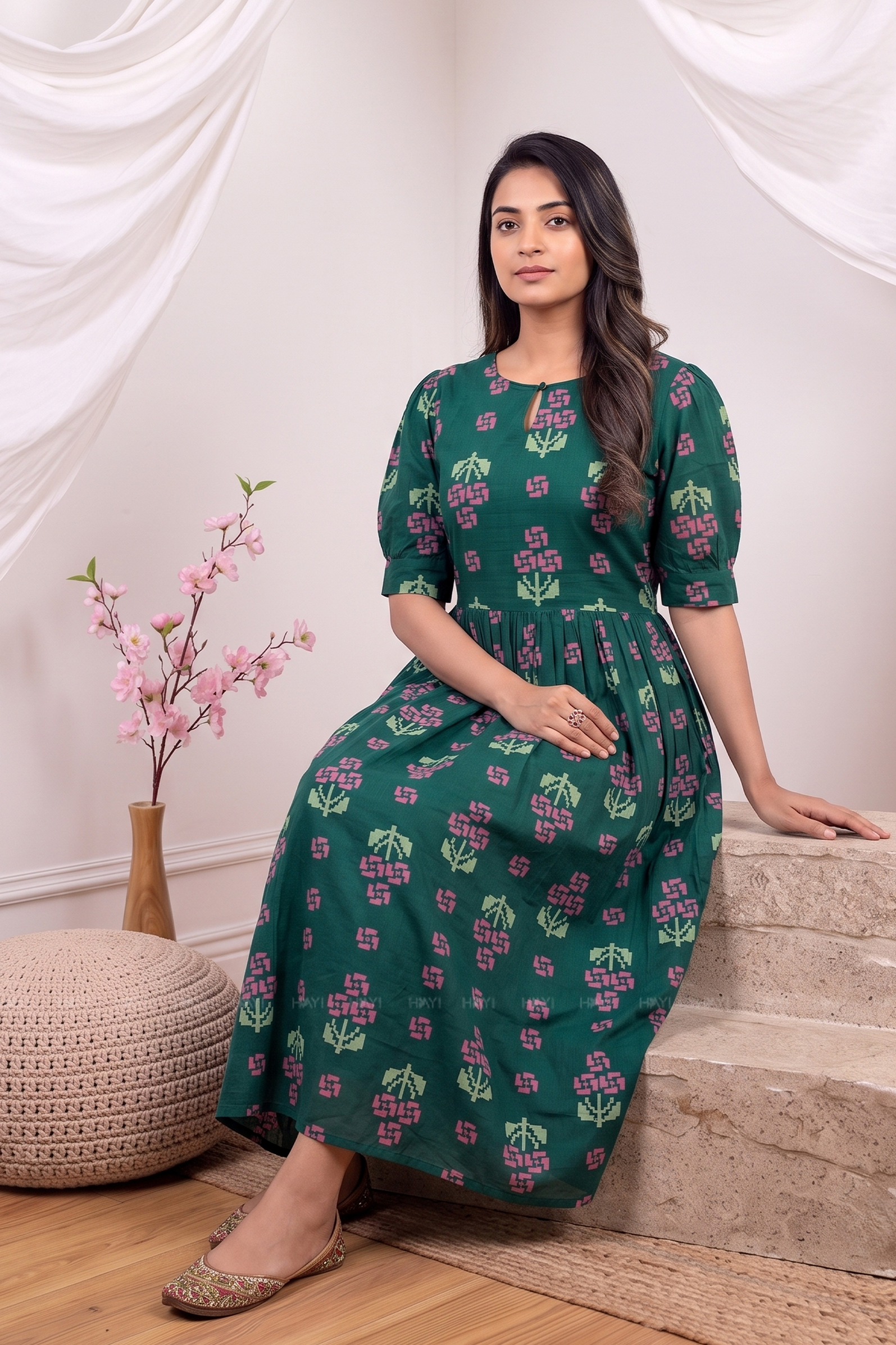 Secret Meadow Blooming Maternity Feeding Maxi Dress