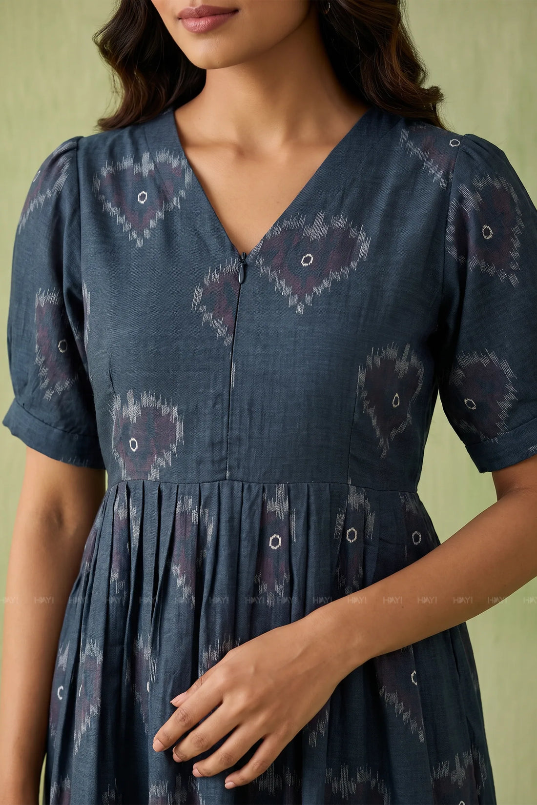 Folk Hearts Teal Printed Maternity Maxi Dress
