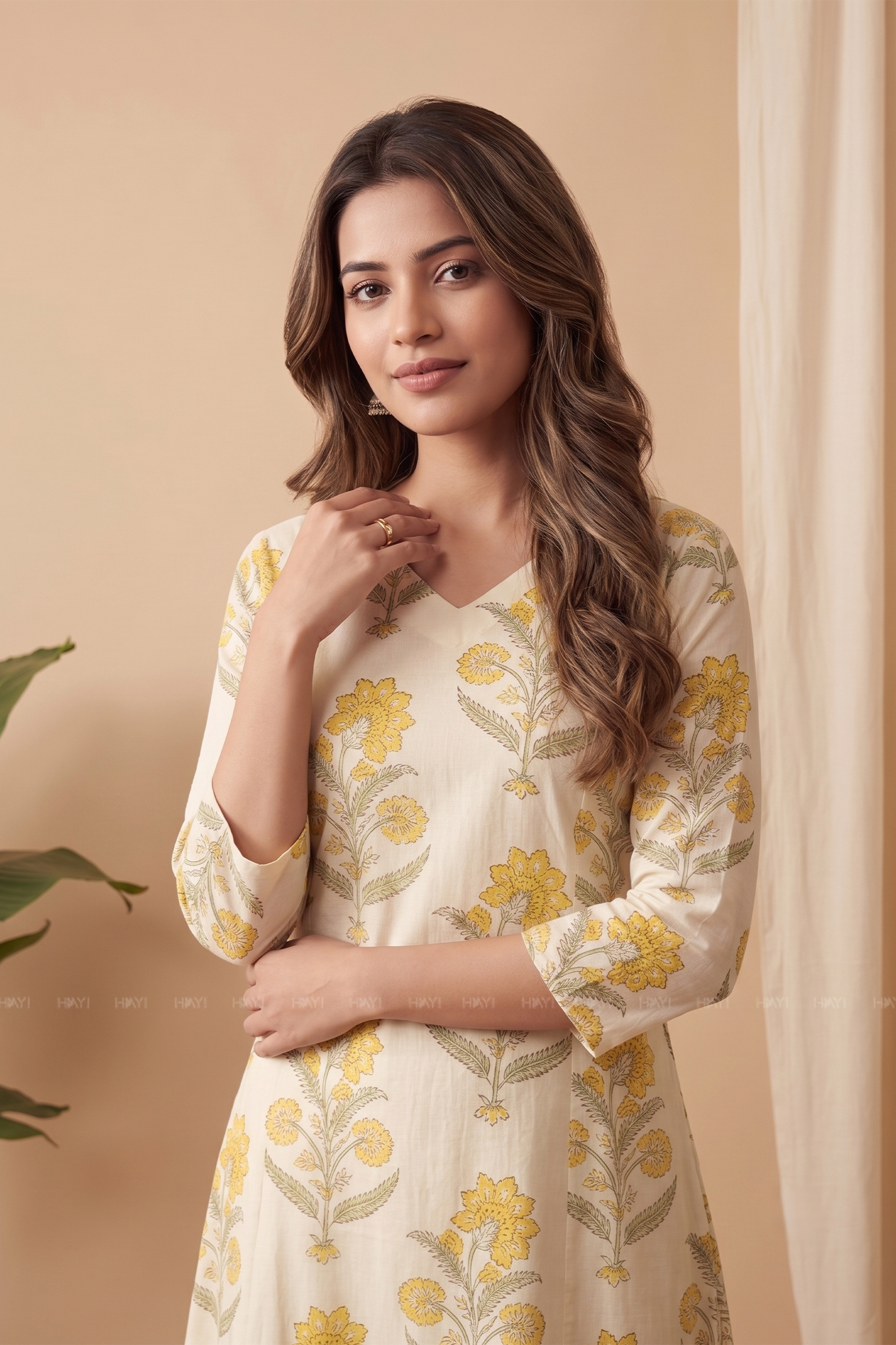 Golden Botanica Yellow Printed Co-ord Set