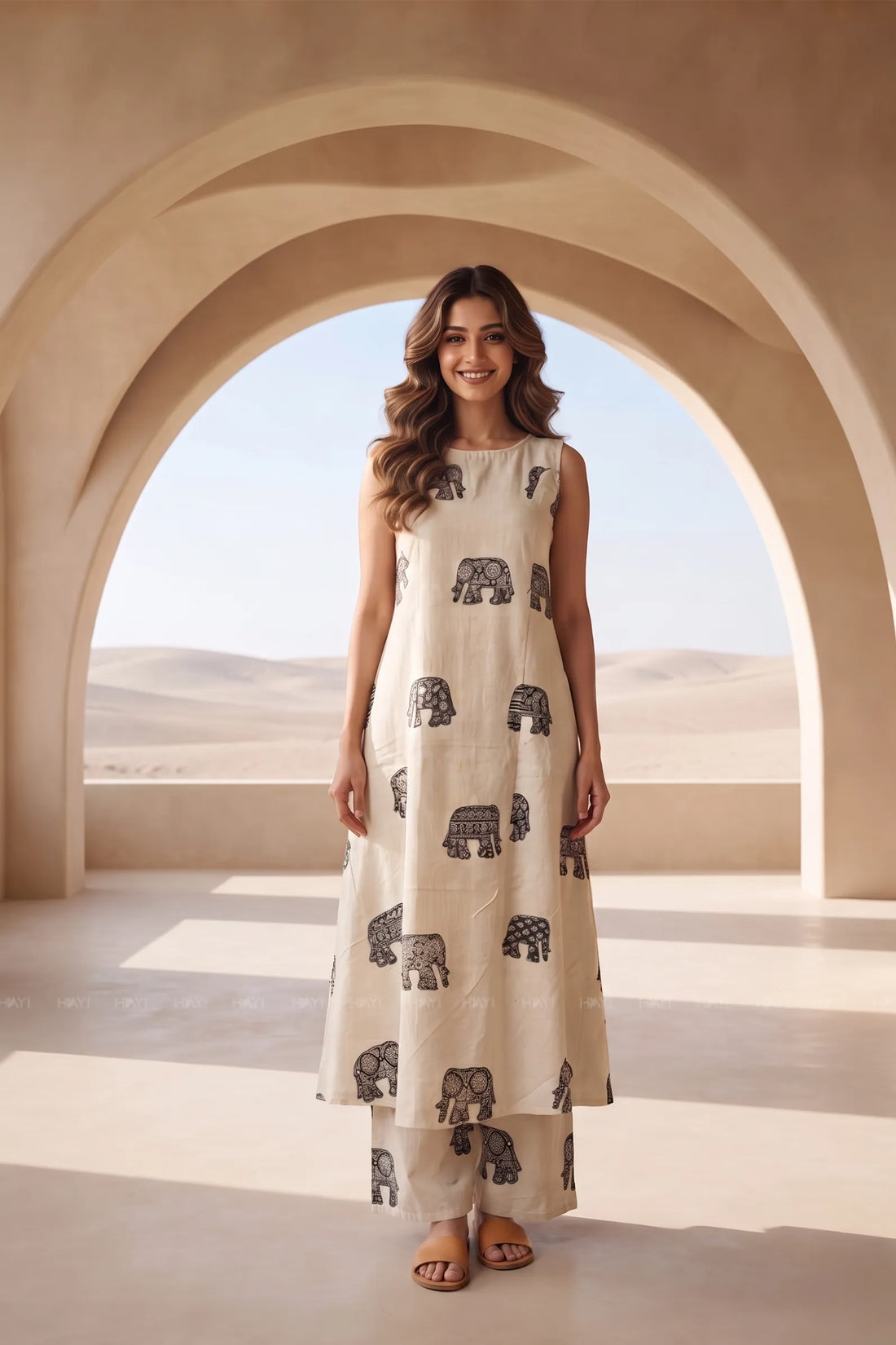 Moonstone Bloom Off-White Printed Co-ord Set