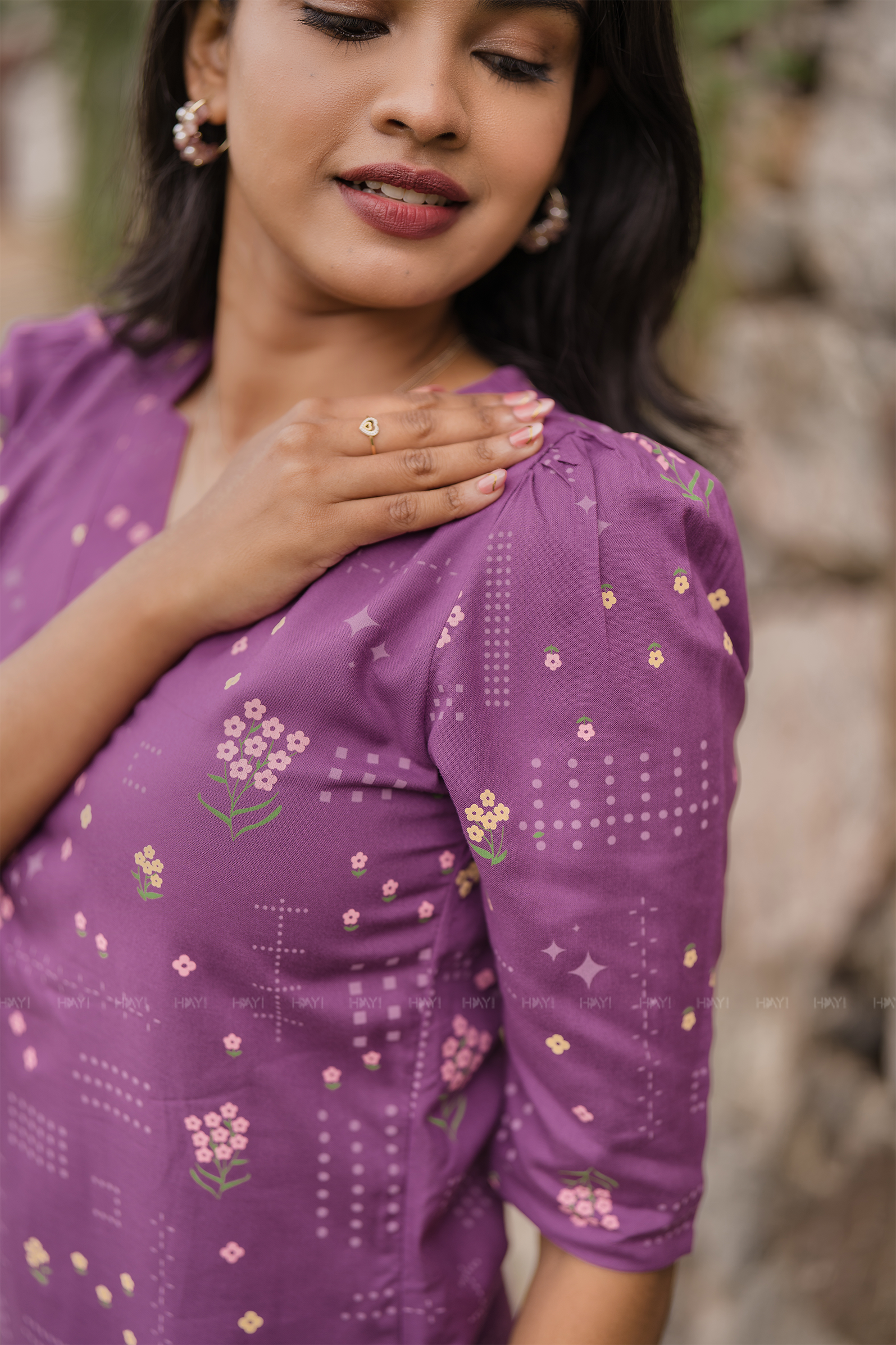 Violet Daze Viscose Printed Everyday Kurta