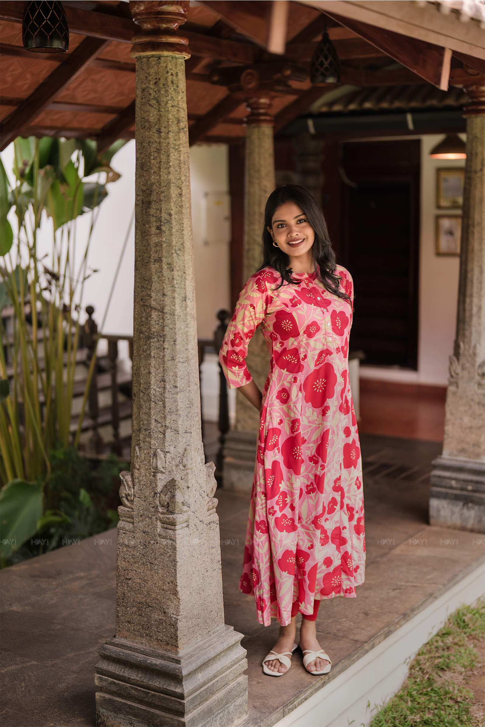 Pinkflare Bloom Viscose Floral Printed Everyday A-Line Dress