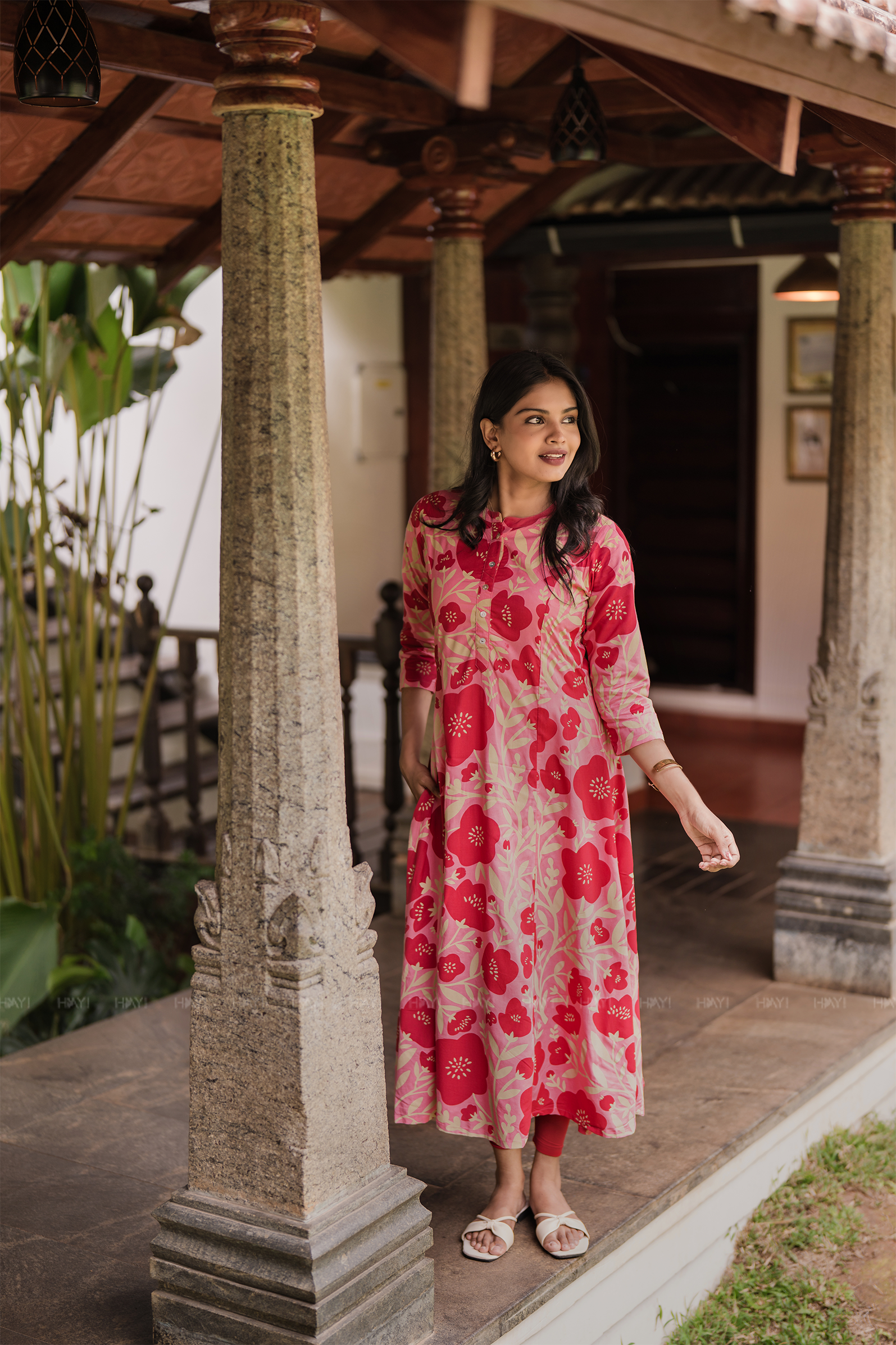 Pinkflare Bloom Viscose Floral Printed Everyday A-Line Dress