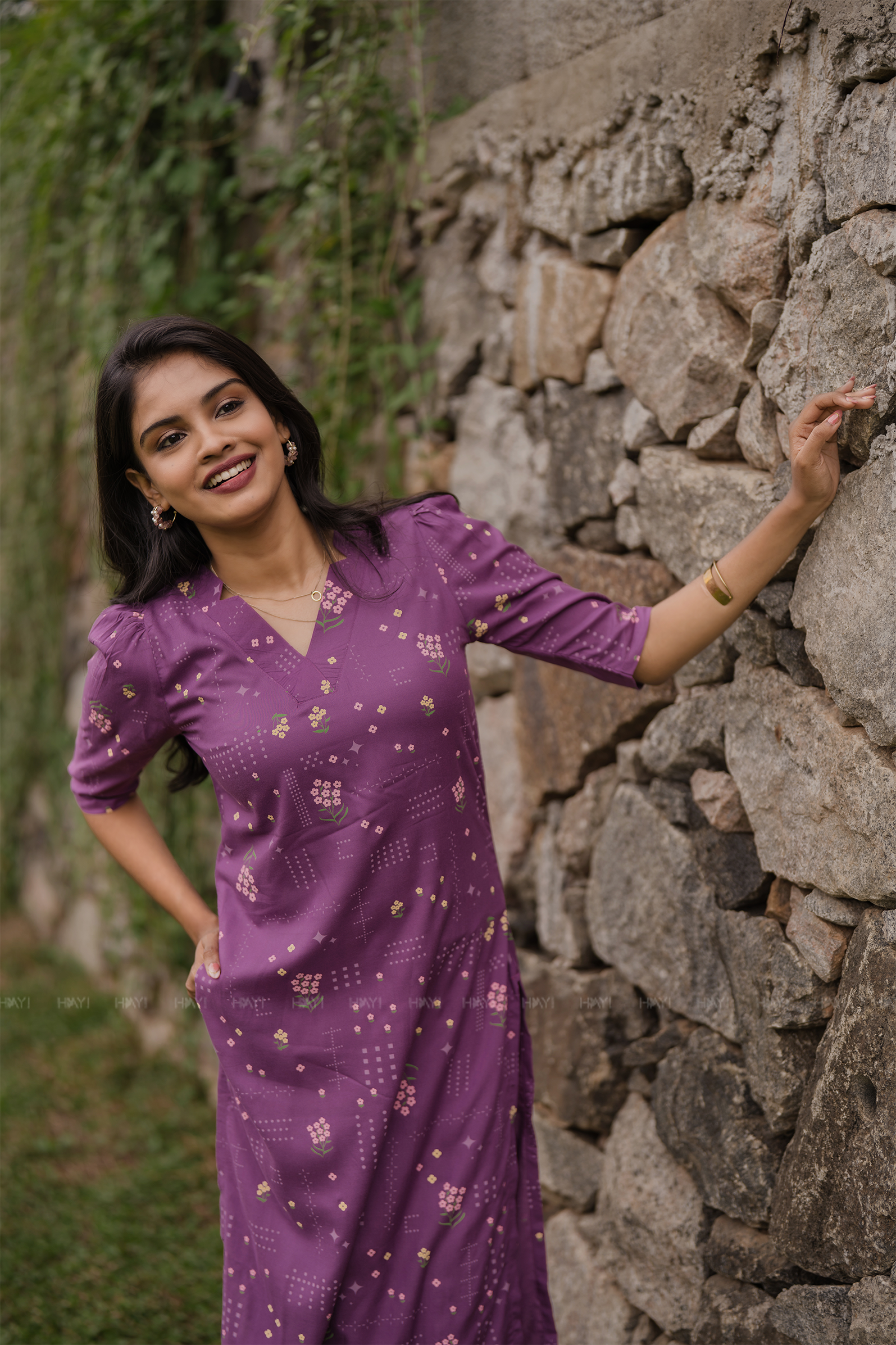 Violet Daze Viscose Printed Everyday Kurta