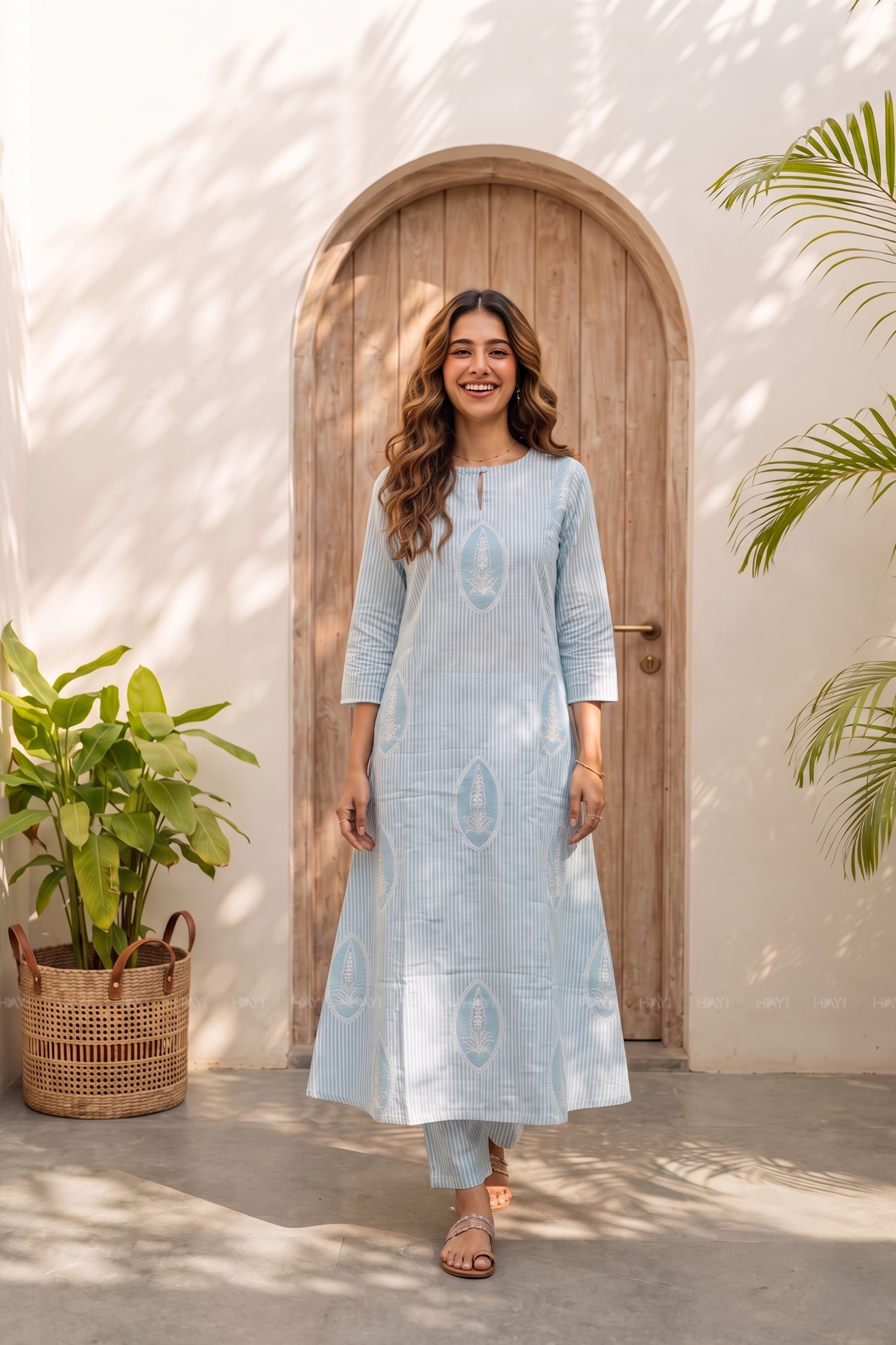 Powder Bloom Blue Printed Co-ord Set