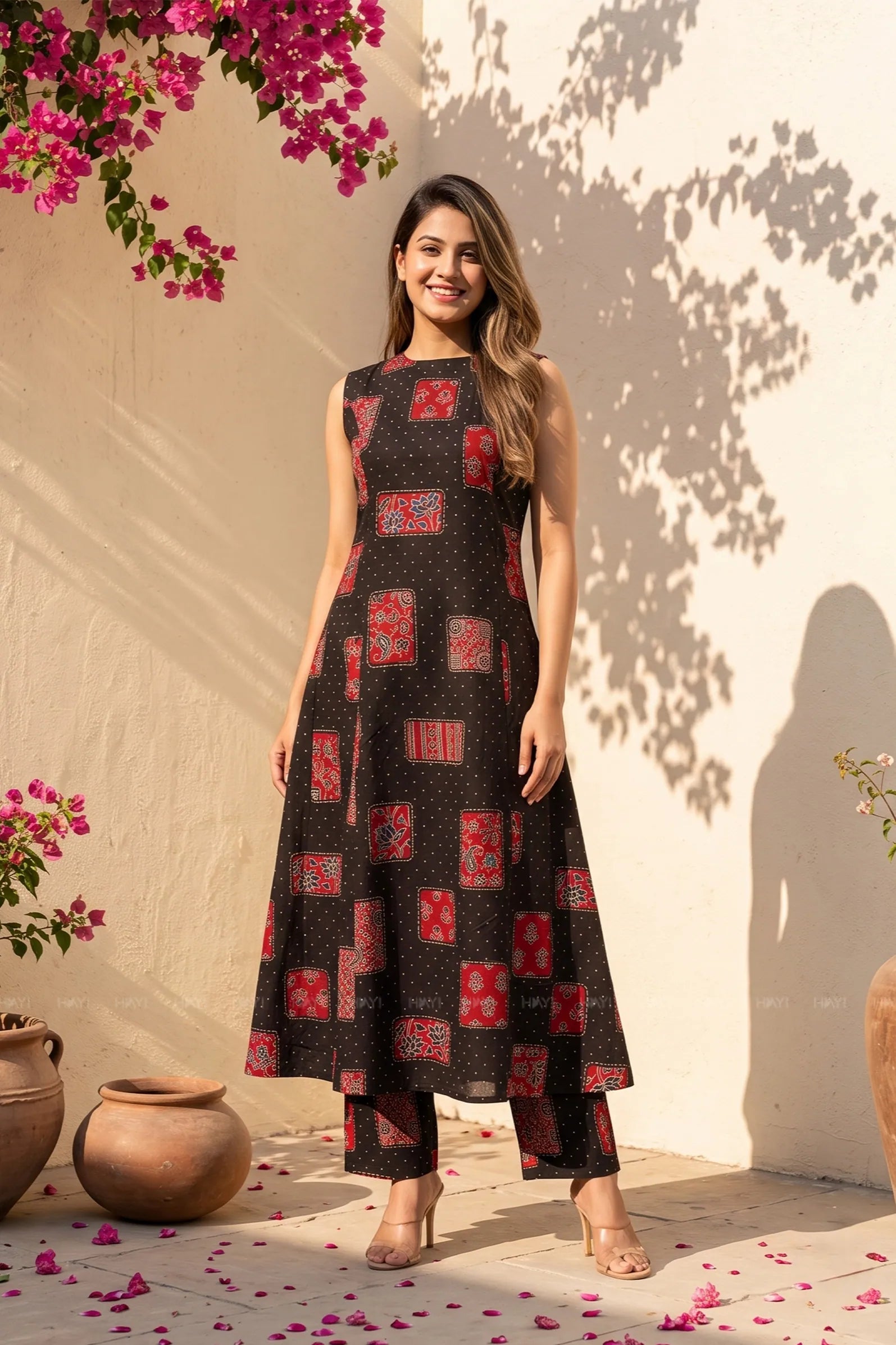 Rust Tapestry Black Printed Co-ord Set