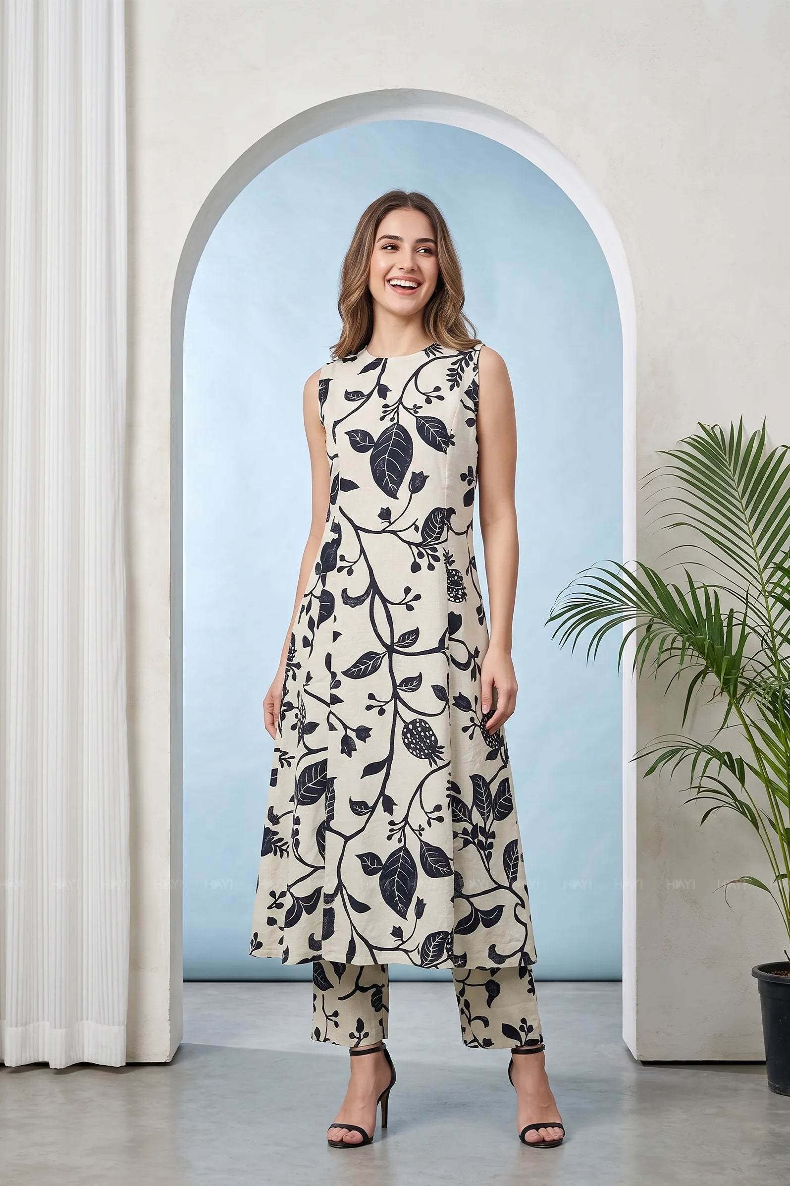 Forest Ink Off-White Printed Co-ord Set