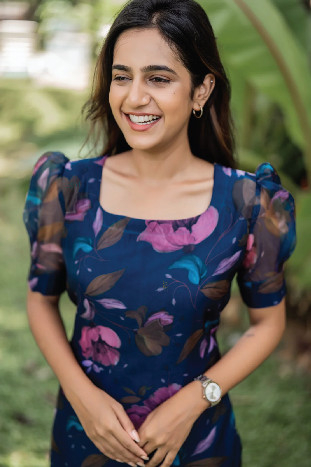 Blueming Blue Organza Kurta