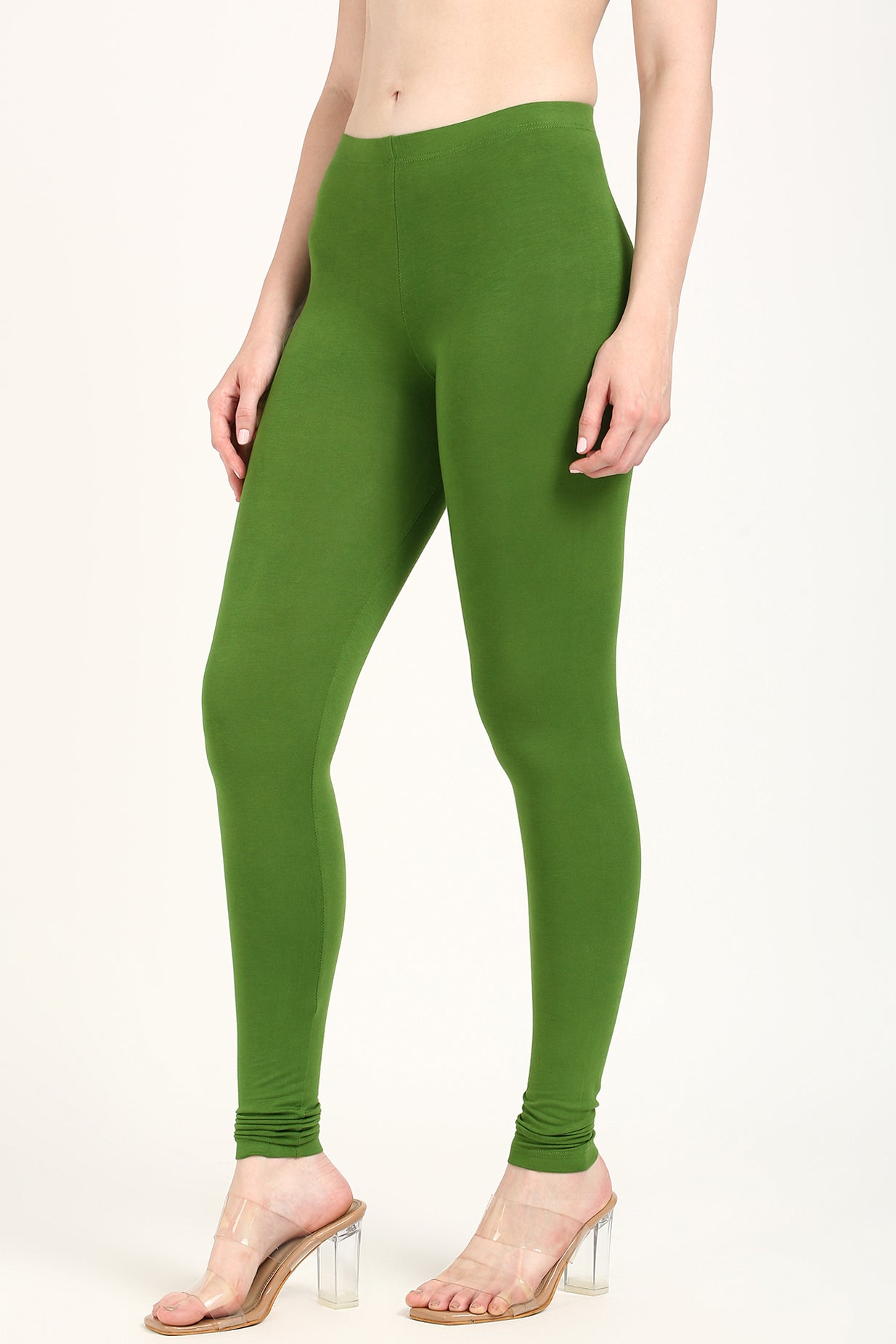 Forest green churidar