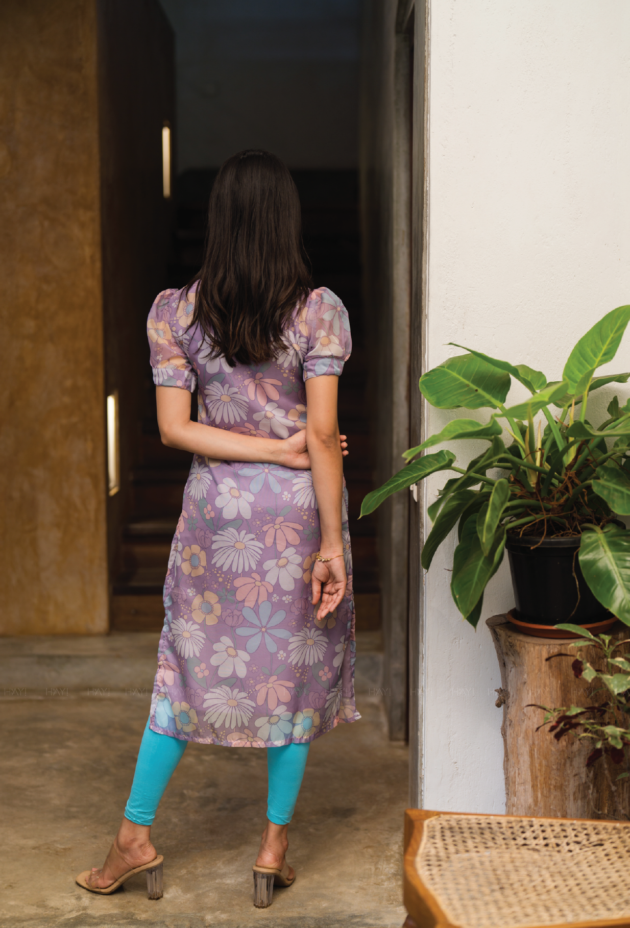 Lilac Floral Vibe Organza Kurta