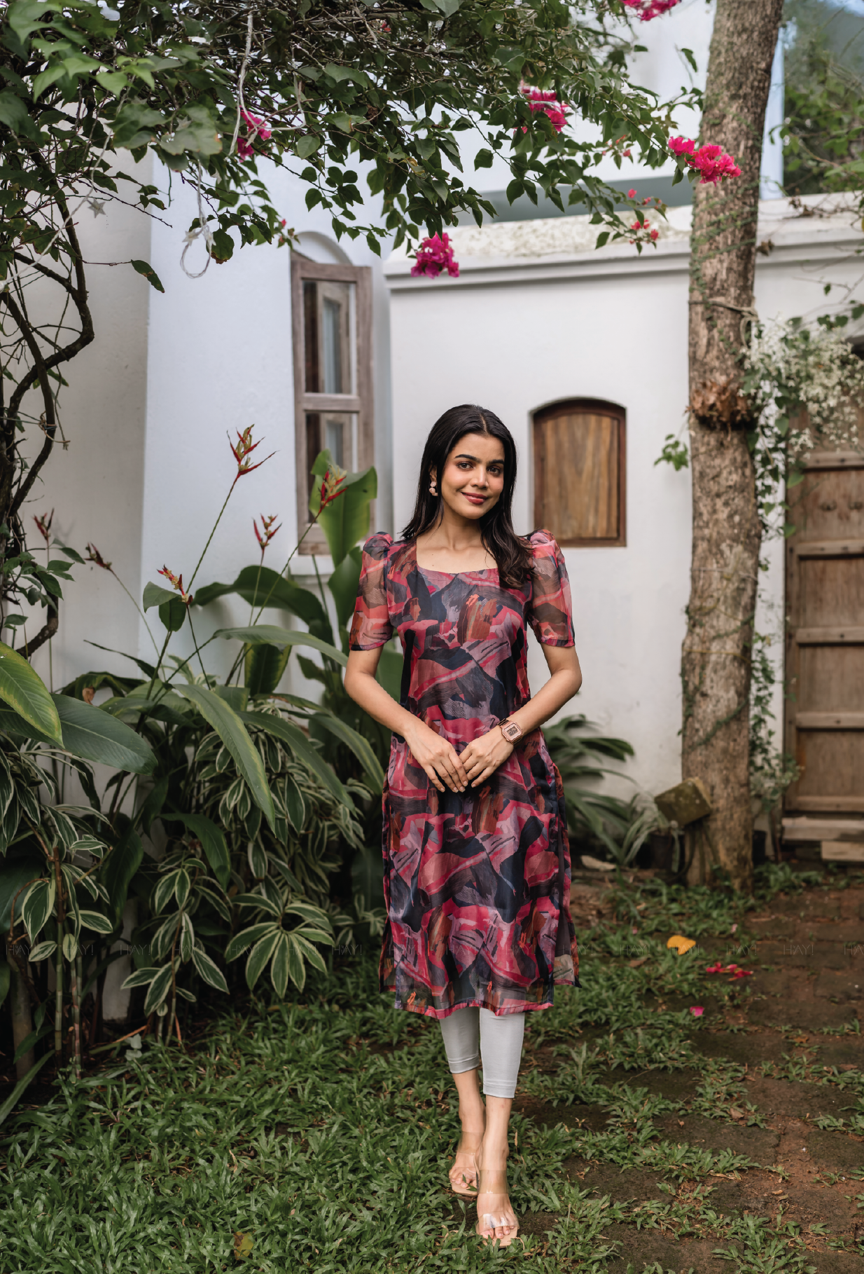 Maroon Its All Abstract Organza Kurta