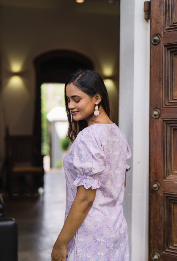 Drifty Lilac Viscose Printed Kurta