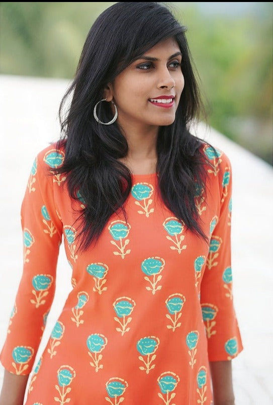SMUDGE FLOWER KURTI
