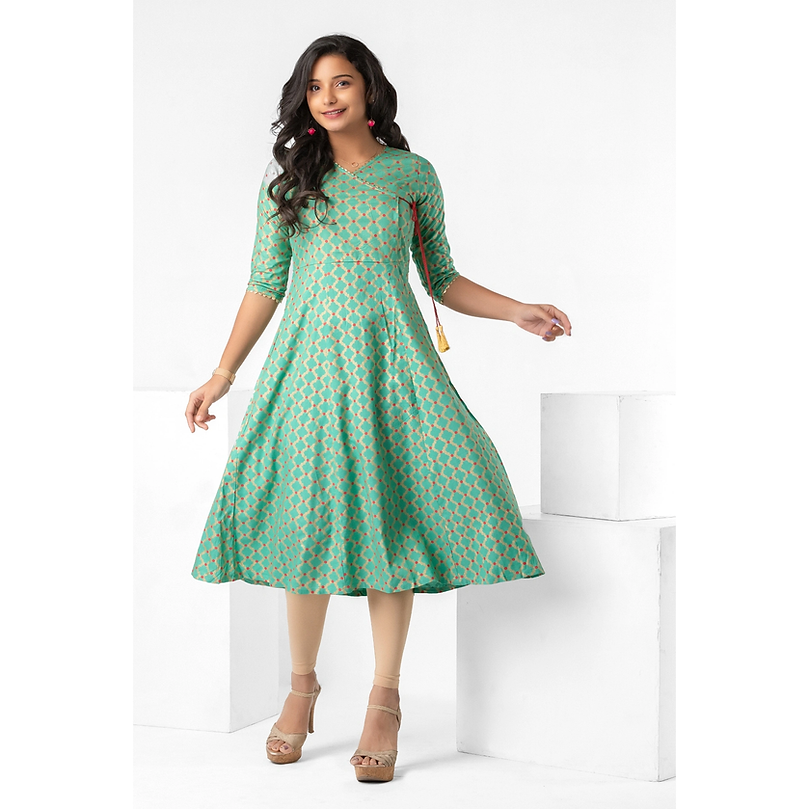 RED DOTS FESTIVE KURTI