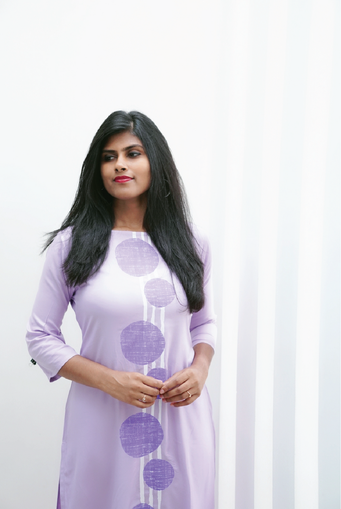 Meshed Circle Placement Kurti