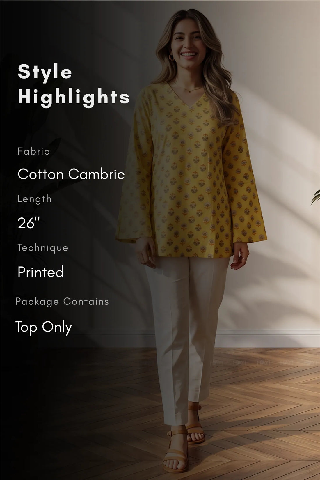 Daisy Drift Printed Short Kurta