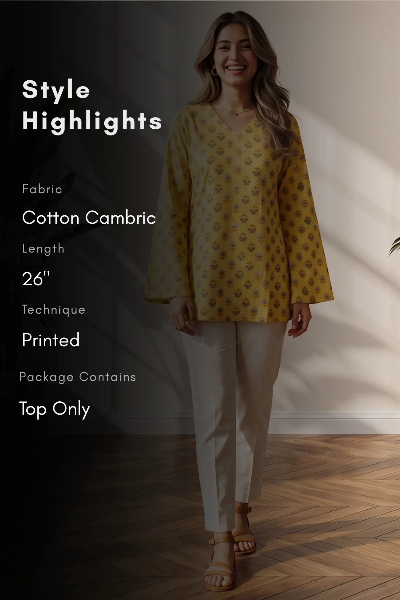 Daisy Drift Printed Short Kurta