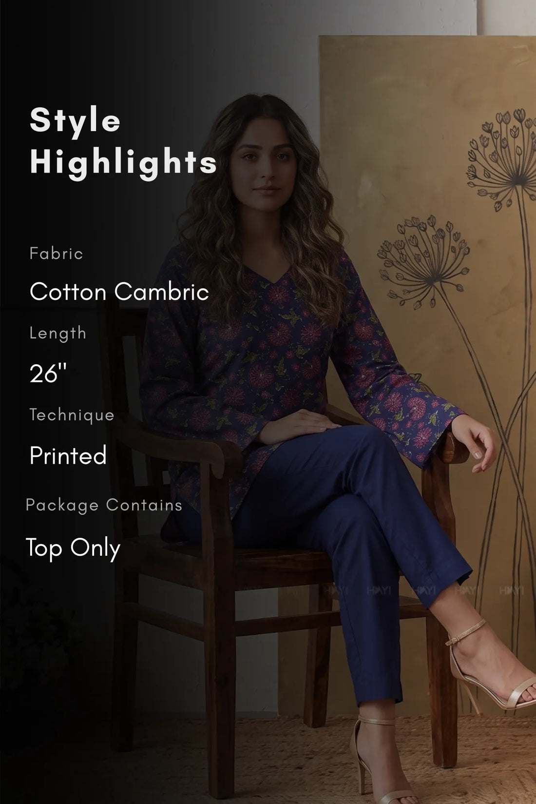 Mulberry Muse  Printed Short Kurta
