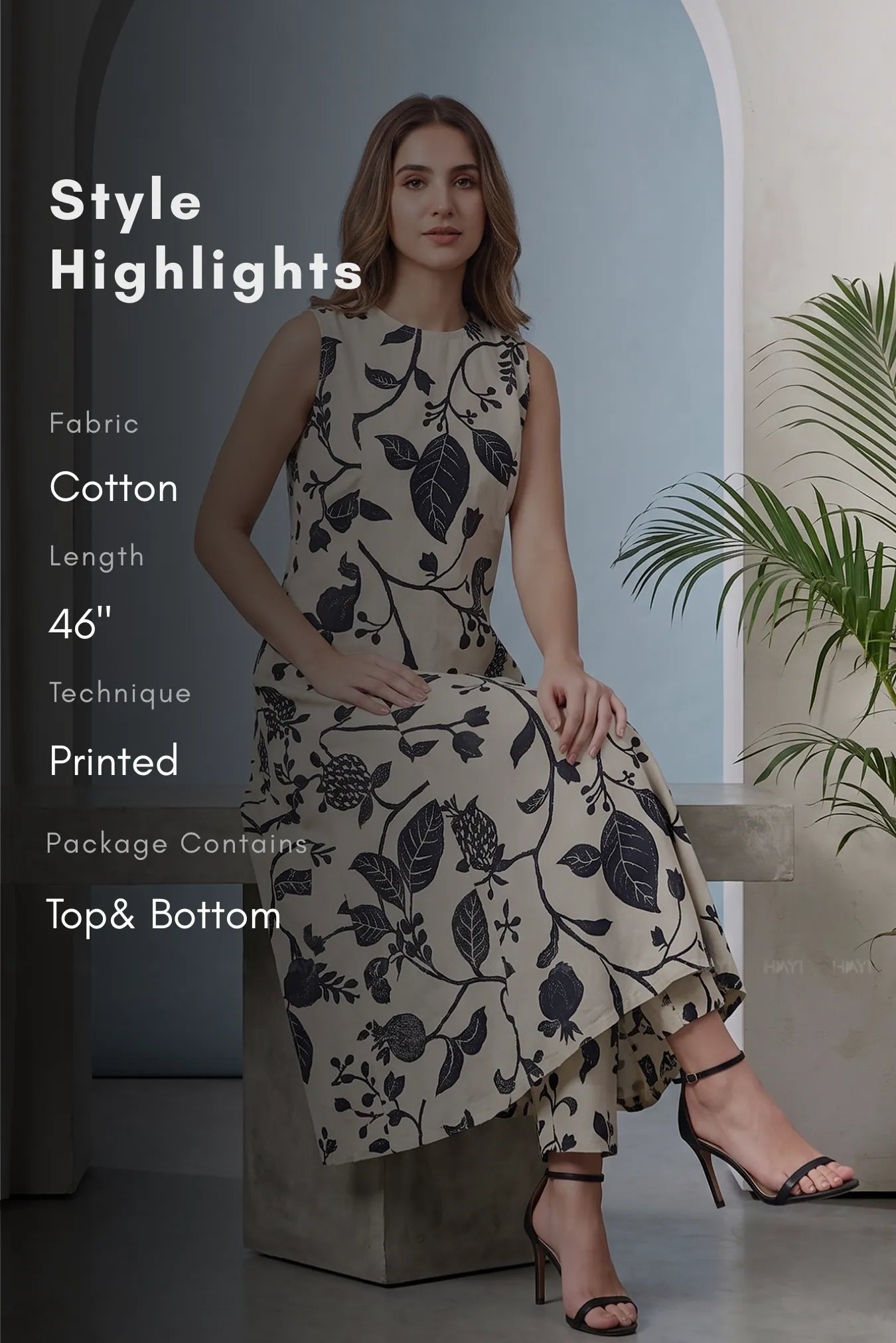 Forest Ink Off-White Printed Co-ord Set