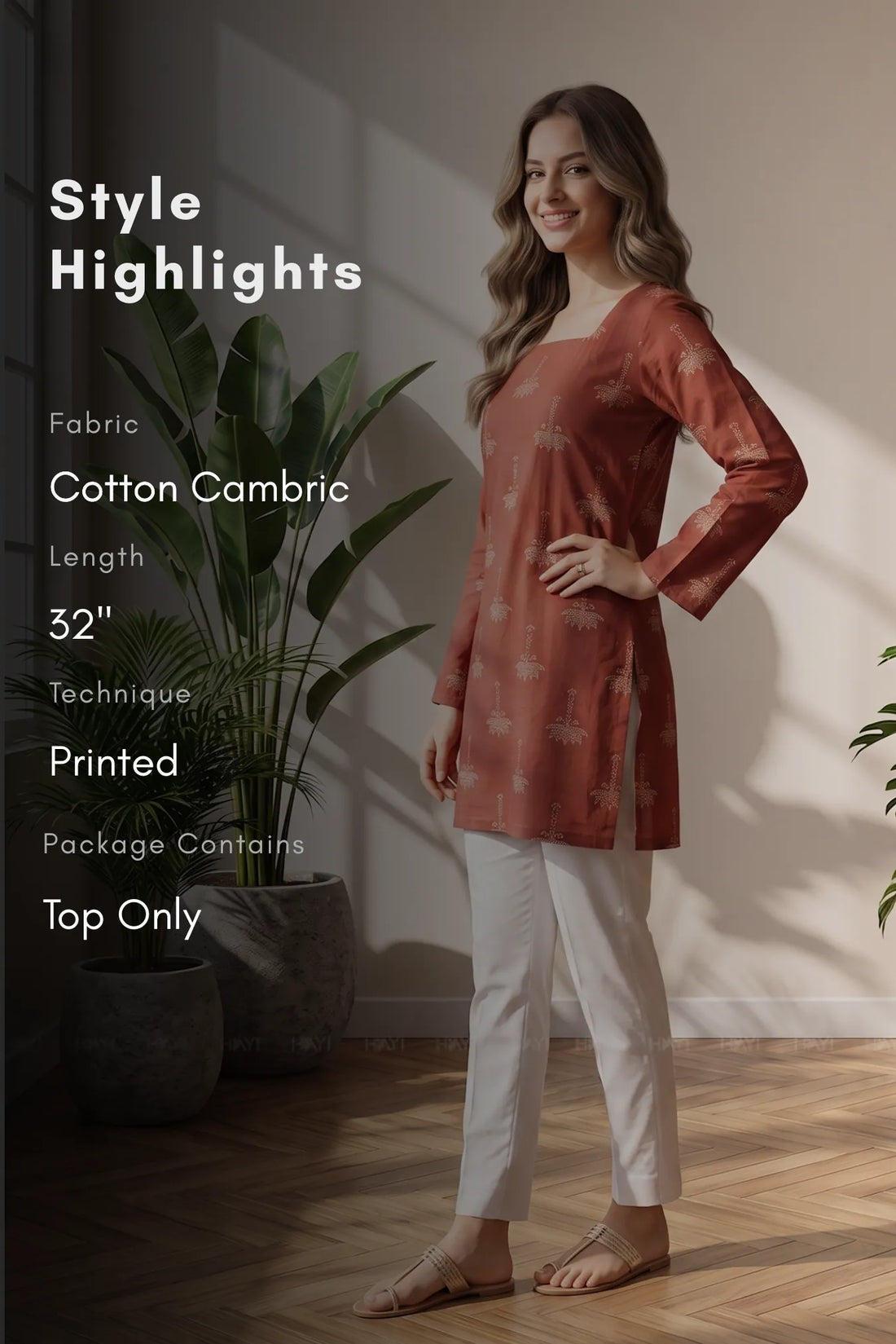 Sindoor Muse Printed Short Kurta