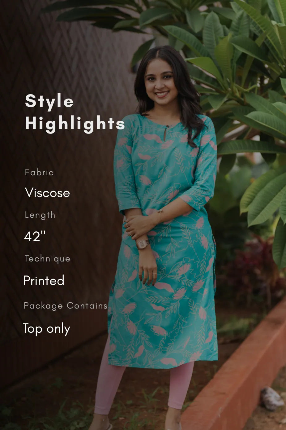 Bloomhaven  Blue Viscose Printed Fabulous Kurta