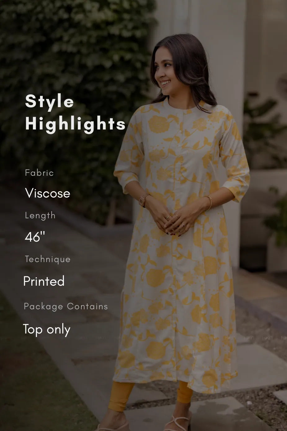 Sunvine Bloom Off White Viscose Printed A-Line Outfit