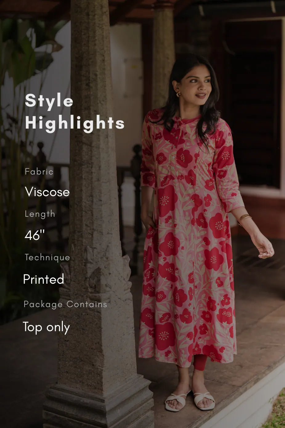 Pinkflare Bloom Viscose Floral Printed Everyday A-Line Dress