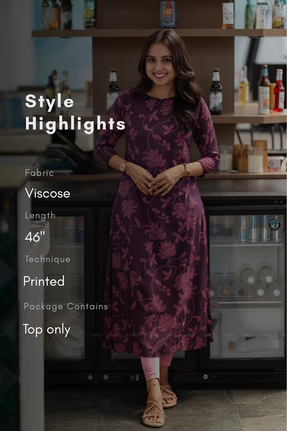 Mystic Dot Petal Purple Viscose Printed A-Line Dress
