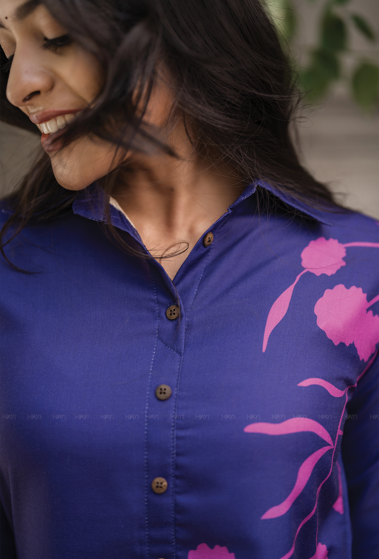 Purple Haze floral printed Linen Blend Co-ords