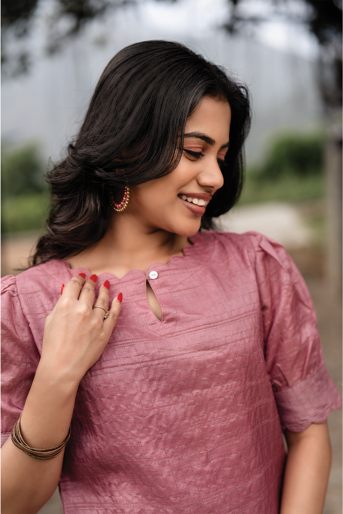 Radiance Mist Pink 3 Piece Tussar Silk Blend Printed Kurta with Pant &amp; Dupatta