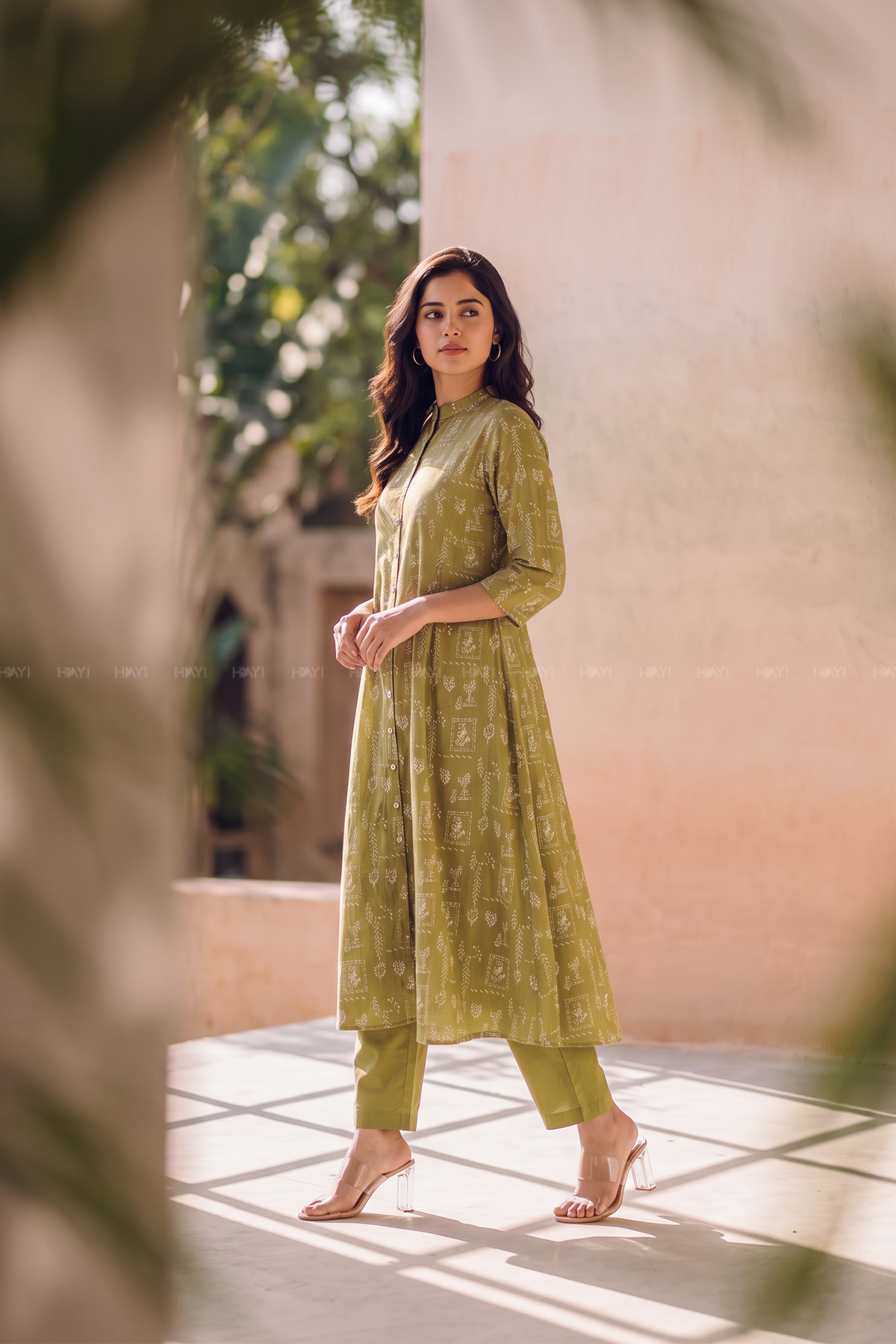 Willow Bloom Green Viscose Printed Co-ords Set