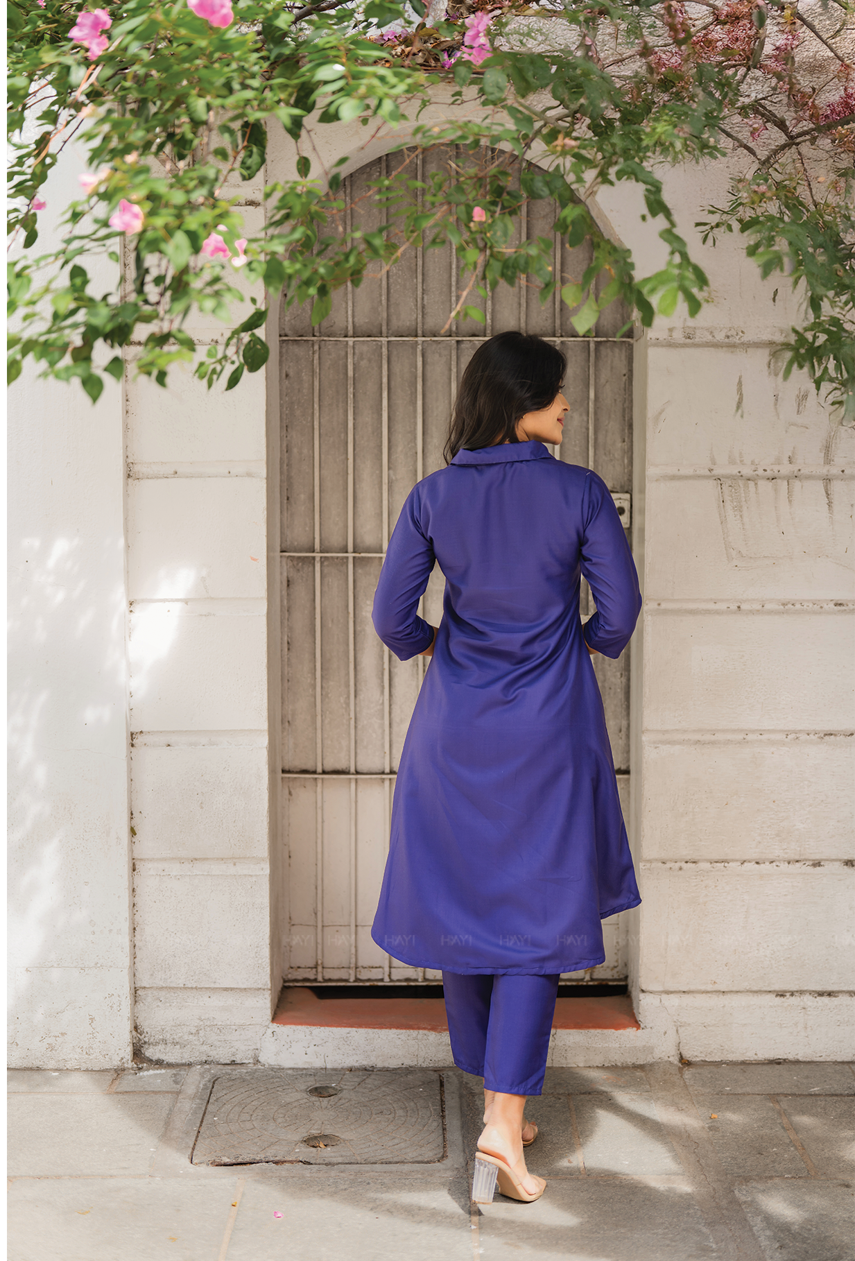 Purple Haze floral printed Linen Blend Co-ords