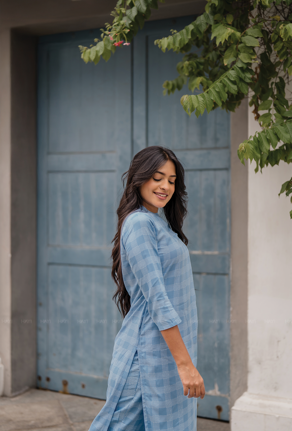 Untamed Blue with Nomadic Spiritt printed Viscose Co Ords