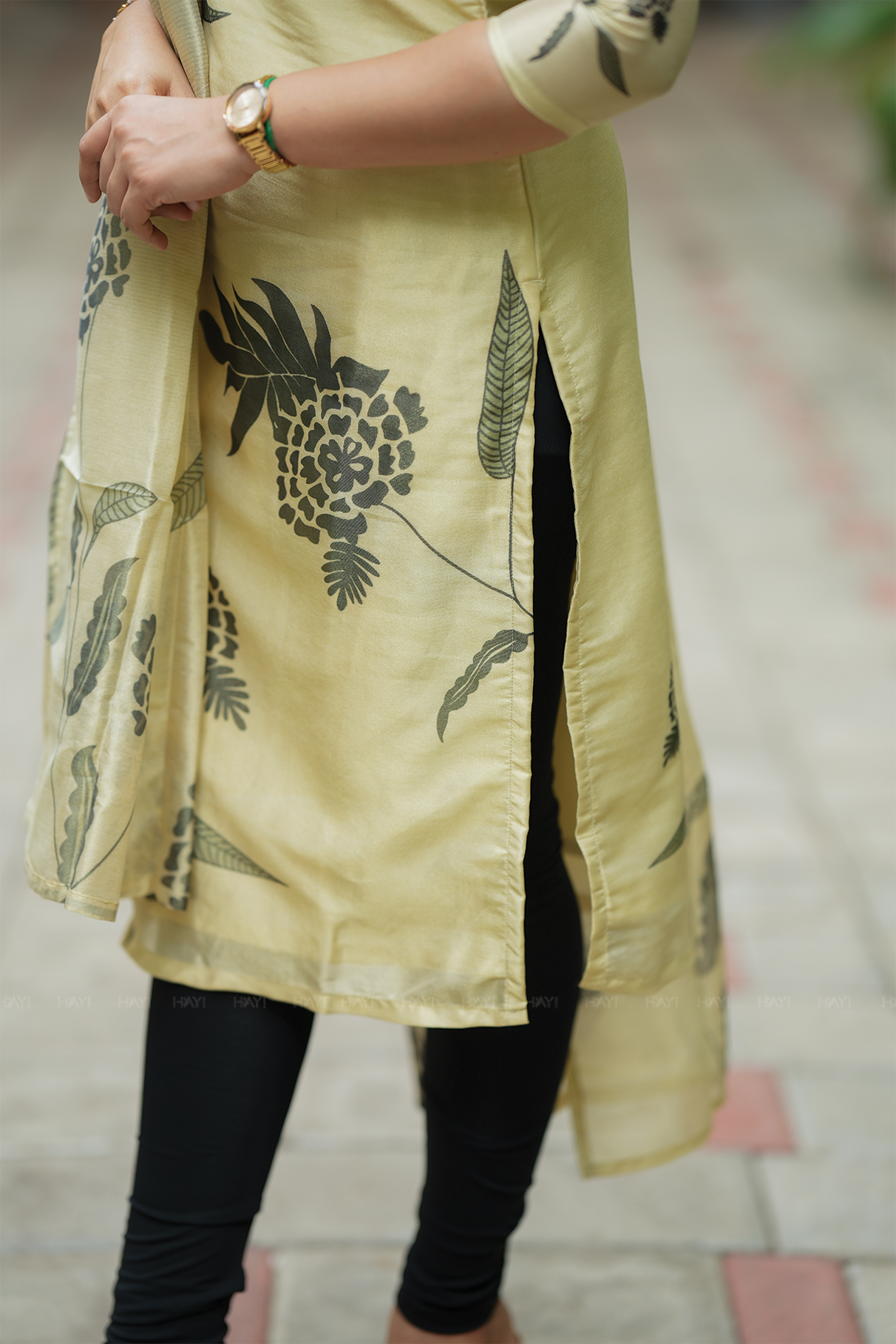 Lumina Yellow with Pure Radiance printed Silk Blend Kurta