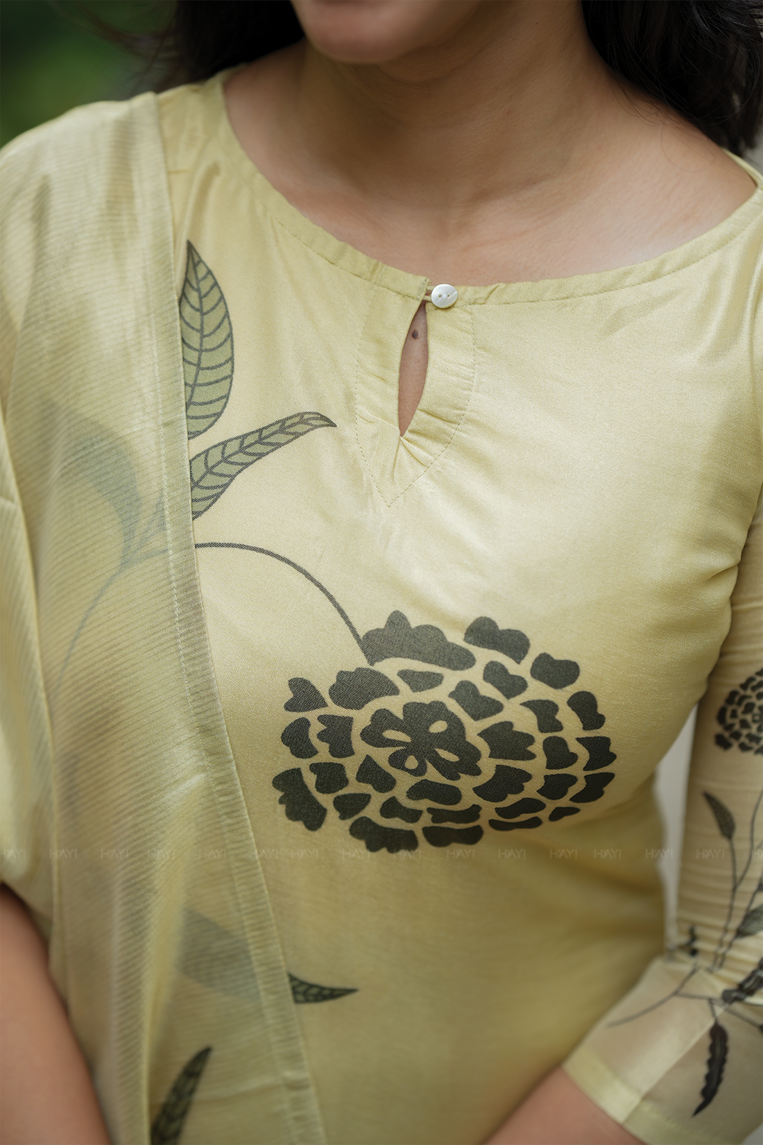 Lumina Yellow with Pure Radiance printed Silk Blend Kurta
