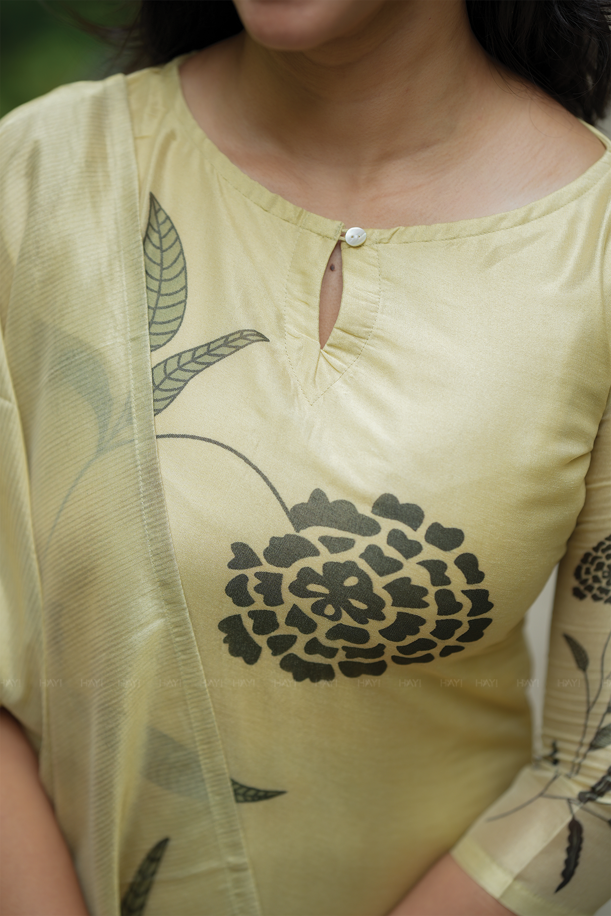 Lumina Yellow with Pure Radiance printed Silk Blend Kurta