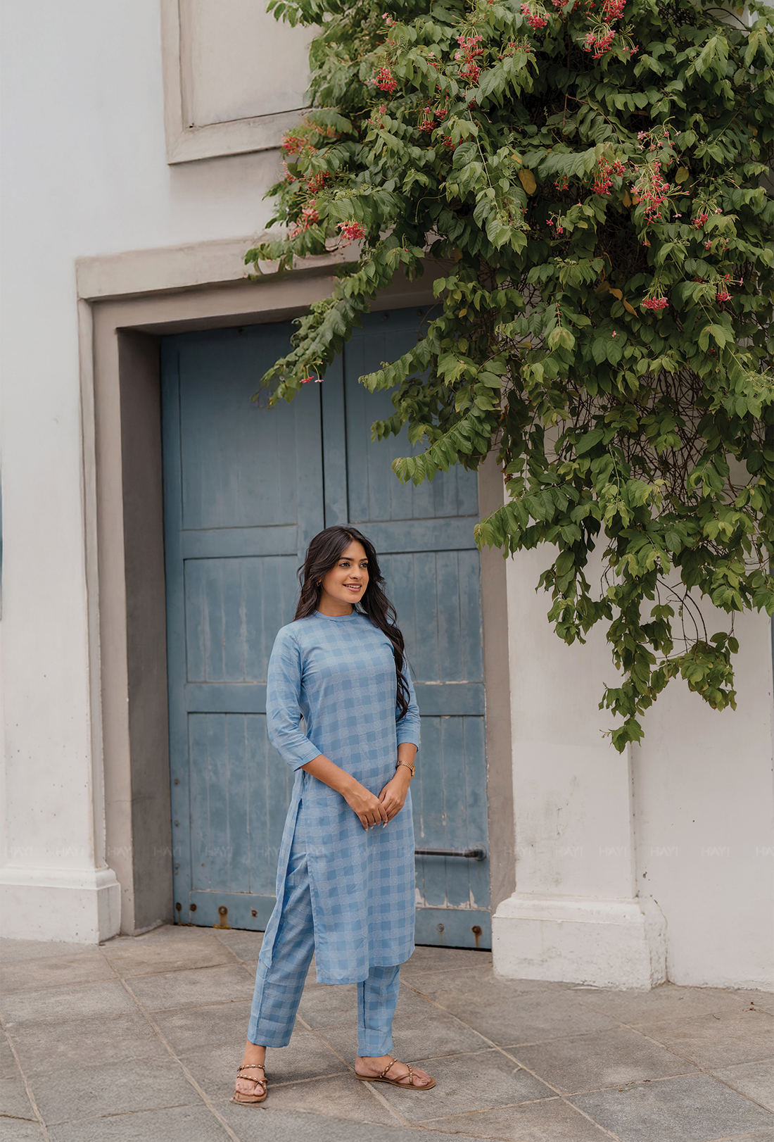 Untamed Blue with Nomadic Spiritt printed Viscose Co Ords