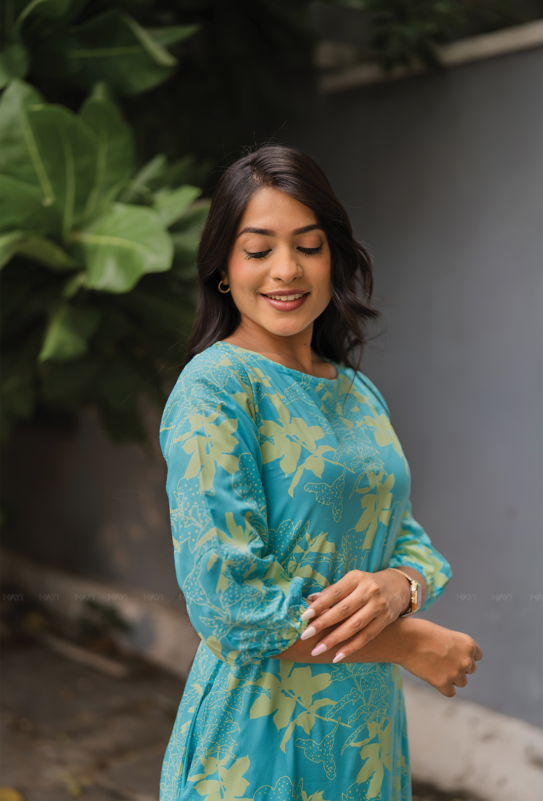 Seraphic Blue with Ethereal Blossom floral printed Viscose Co Ords